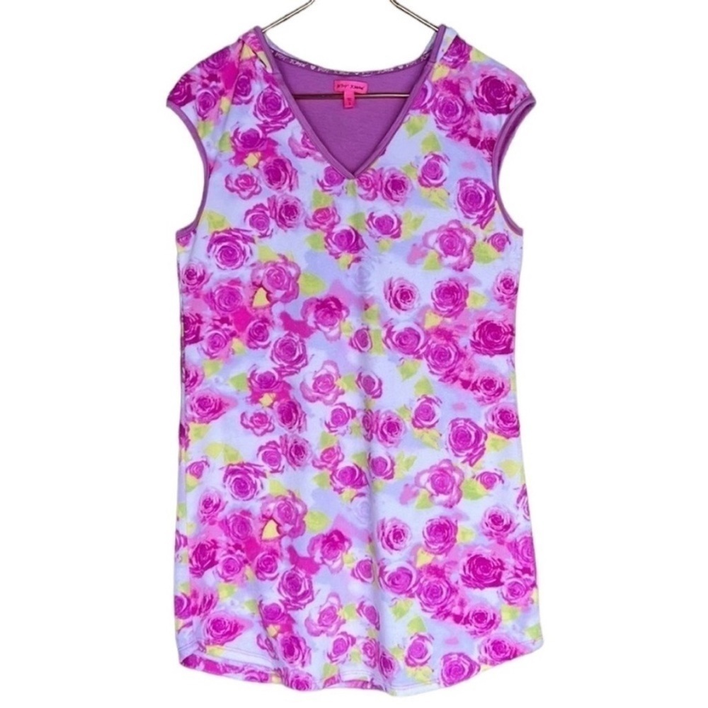 Betsey Johnson Floral Fun in the Sun Hooded Swim Cover Up Dress Size S